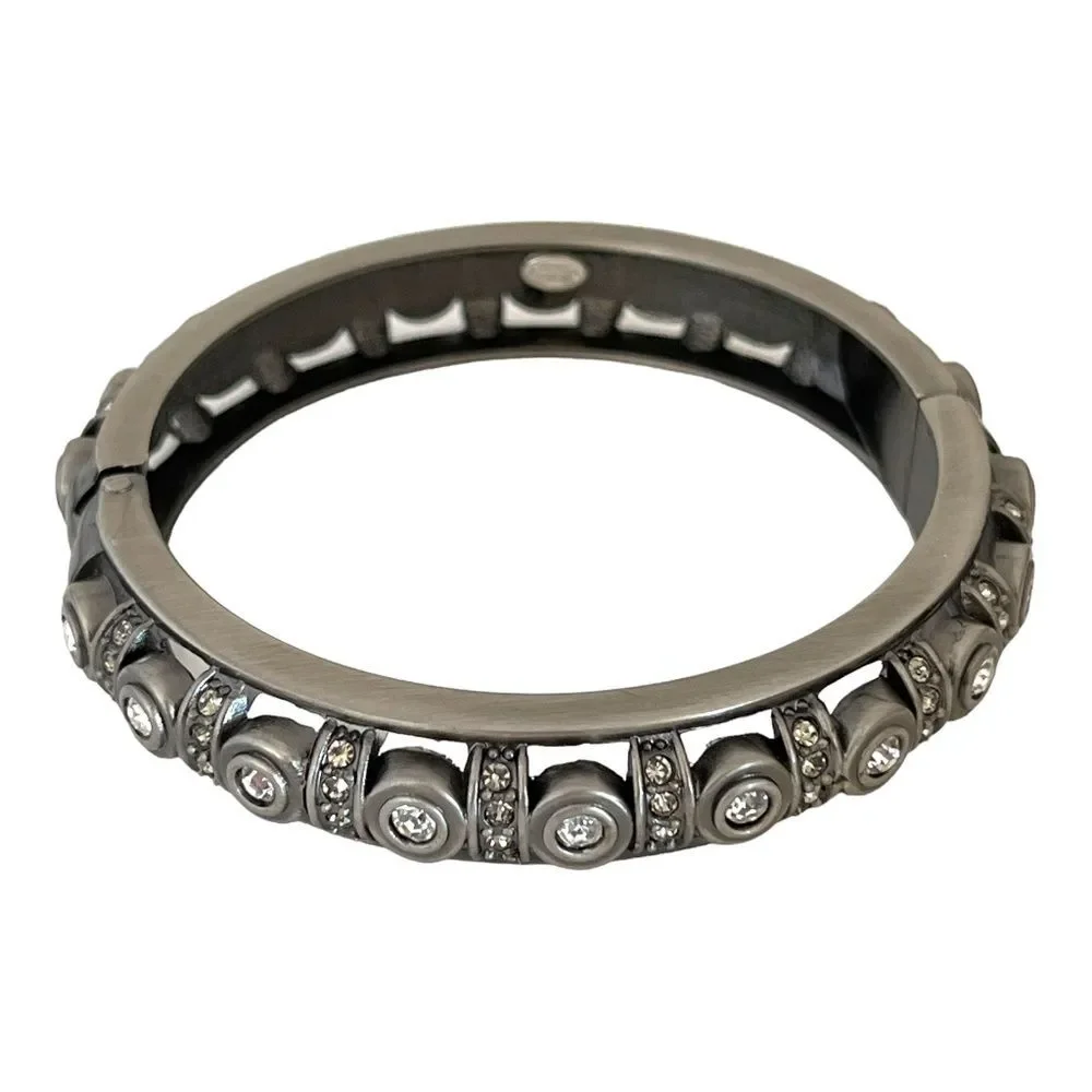 New Kirks Folly Crystal Bracelet Hematite Tone Magnetic Clasp - 1G